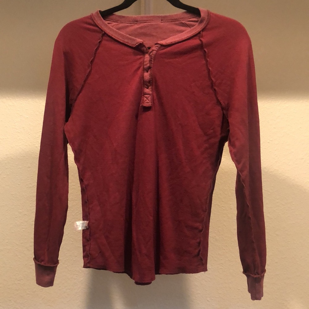 Marine layer long sleeved cotton henley - Picture 6 of 7